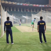 Sri Lanka team training session at the Gaddafi Stadium Lahore