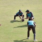 Pakistan U16 team practice session ahead of 2nd three day match