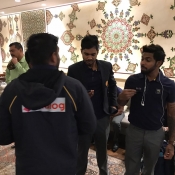 Arrival of Sri Lanka team at Islamabad.