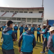 Pakistan team practice session in Rawalpindi.