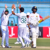 Day 2 : Pakistan vs Sri Lanka at National Stadium Karachi