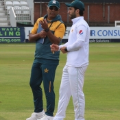 Pakistan Test squads scenarios based practice session at Derby
