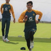 Pakistan Test squad training and practice session at Old Trafford, Manchester