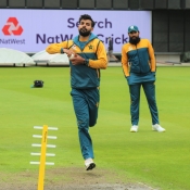 Pakistan T20 players practice at Old Trafford, Manchester