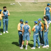 Pakistan team practice session at the National Stadium Karachi