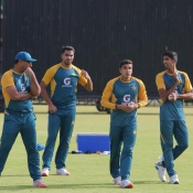 Pakistan team training session at the Gaddafi Stadium - Lahore