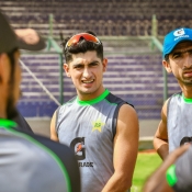 Pakistan Test squad players practice session at the National Stadium Karachi
