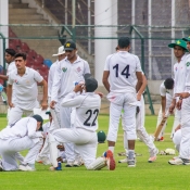 Intra-squad practice match at the National Stadium, Karachi