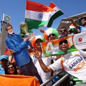 Indian fans cheering up during Pakistan vs India match in ICC World Cup 2015