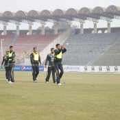 Pakistan A team during practice from the start of the 3rd one day against Kenya