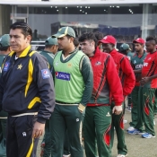 Pakistan A and Kenya players shaking hands after finsihed the 3rd One Day