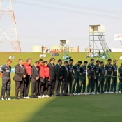 Both the teams observe a minute of silence