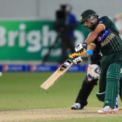 Shahid Afridi plays a cover drive