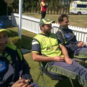 Sarfraz Ahmed, Shahid Afridi & Wahab Riaz during practice match