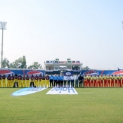 A minute silence at Iqbal Stadium Faisalabad