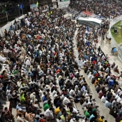 Crowd at Iqbal Stadium Faisalabad