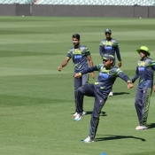 Pakistan team during practice session in Adelaide