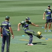 Pakistan team during practice session in Adelaide