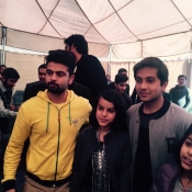 Ahmed Shehzad with the students of Army Public School Peshawar