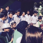 Team Pakistan with Pakistani community at Christchurch Park
