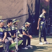 Yasir, Misbah, Afridi and Ehsan during practice session in Adelaide