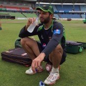 Shahid Afridi during practice session