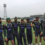 Pakistan team during practice session
