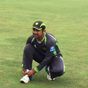 Sarfraz Ahmed during practice session