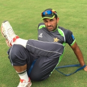Wahab Riaz during practice session