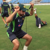 Imran Khan during practice session
