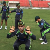 Mohammad Hafeez during practice session