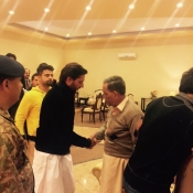Shahid Afridi and Ahmed Shehzad meet the families of Army Public School Peshawar students