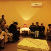 Mohammad Irfan and Ahmed Shehzad with the families of Army Public School Peshawar students