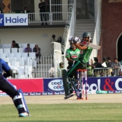 Ahmed Rasheed plays a pull shot