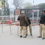Security before the start of 4th One Day between Pakistan A and Kenya
