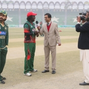 Pakistan A and Kenay captains during toss in 4th One Day between Pakistan A and Kenya