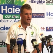 Aaron Finch during press conference ahead of Twenty20 against Pakistan in UAE