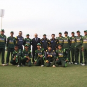 Chairman PCB Mr. Shaharyar M. Khan witn Pakistan U-19 Cricket Team