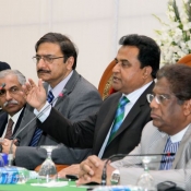 Chairman PCB Zaka Ashraf and Mustafa Kamal joint press conference