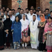 Chairman PCB Zaka Ashraf with Bahawalpur students