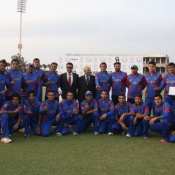 Chairman PCB Mr. Shaharyar M. Khan with Afghanistan U-19 Cricket Team