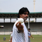 PCB-UFONE Fast bowlers camp under the supervision of Wasim Akram and Muhammad Akram Pakistan National Fast Bowlers Coach at National Stadium, Karachi.