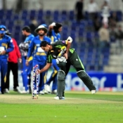 Pakistan v Sri Lanka 4th ODI 25 Dec 2013 at Abu Dhabi