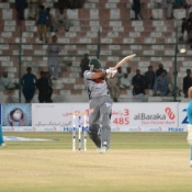 Karachi Zebras Sohail Khan hits a six and tied the match against Rawalpindi Rams