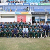 Pakistan team group photo before the start of 2nd ODI against Australia in UAE