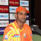 Lahore Lions captain Mohammad Hafeez after winning the match against Southern Express