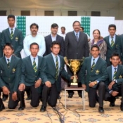 Pakistan Under-19s Asia Cup winner team group photo with Chairman PCB