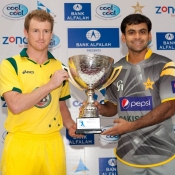 Unveiling of T20 Trophy between Pakistan and Australia 2012