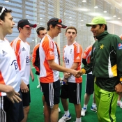 Pakistan's cricketers attends a Pakistan disabled cricket team training session
