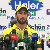 Glenn Maxwell during the press conference after the Twenty20 match against Pakistan